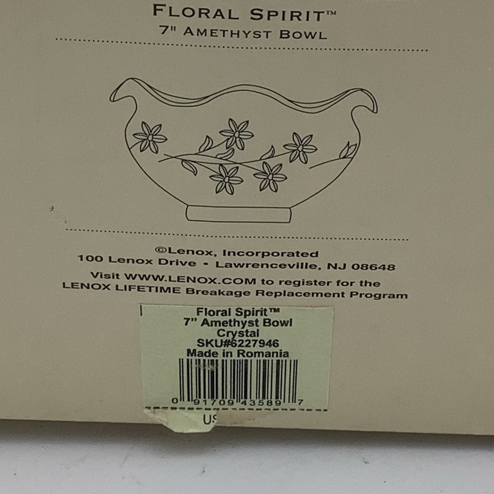 Lenox Floral Spirit Amethyst Bowl - Picture 10 of 12